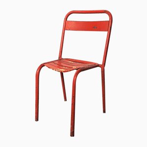 Set of Vintage Tubular Steel Chairs from Tolix, 1950s