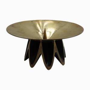 Brass and Cast Candleholder by Walter Bose for Herta Baller, Vienna, Austria, 1960s