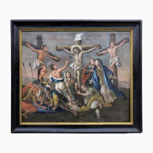 Italienischer Künstler, Die Kreuzigung, 1800er, Öl auf Leinwand