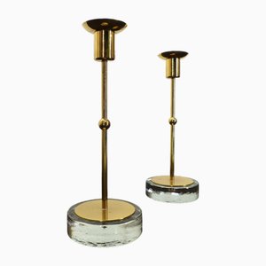 Bougeoirs Scandinaves par Gunnar Ander pour Ystad Metall, 1960s, Set de 2