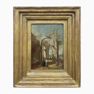 Giacomo Guardi, Capriccio with Roman Arches, 1700s-1800s, Oil on Canvas