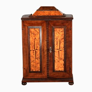 Small Renaissance Cabinet in Chiselled Iron & Walnut