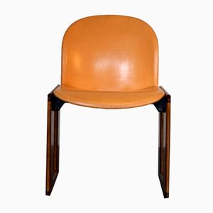 Side Chair in Cognac Leather by Tobia Scarpa for B&B Italia, 1970s