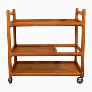 Mid-Century Teak Bar Cart by Johannes Andersen for Silkeborg