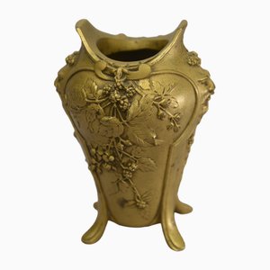 Art Nouveau Bronze Vase by Louchet Ciseleur, 1900s