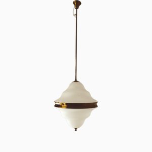 Italian Glass Pendant Light from Arredoluce, 1950s