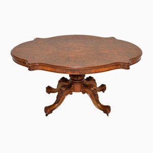 Antique Victorian Dining Table in Burr Walnut, 1860