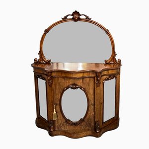 Mueble auxiliar de nogal nudoso, 1880