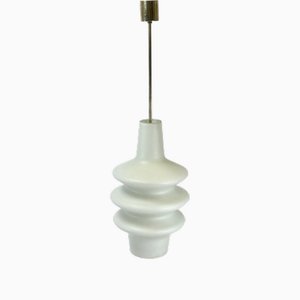 Czech Milk Glass Pendant Lamp attributed to Josef Hurka for Napako, 1960s