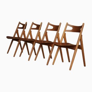 CH29 Sawbuck Chairs by Hans Wegner for Carl Hansen & Son, 1960s, Set of 4