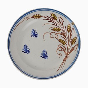 Piatto antico in ceramica di Mondovì di Man. Vedova Besio & Figli, inizio XX secolo