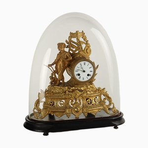Antique Parisian Clock in Glass Case