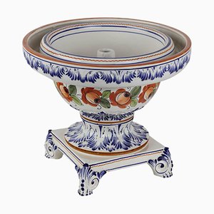 Antique Italian Planter in Majolica