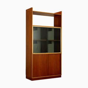 Vintage Schrank aus Mahagoni Furnier & Aluminium, 1960er