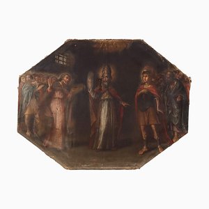 Artista italiano, tema religioso, óleo sobre lienzo, siglo XVII