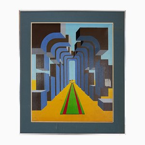 Ph. Meskens, Calpe, Oil on Canvas, 1974