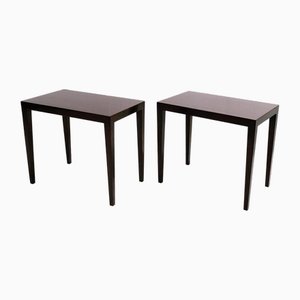 Tavolini di Severin Hansen per Haslev Furniture, Danimarca, anni '60, set di 2