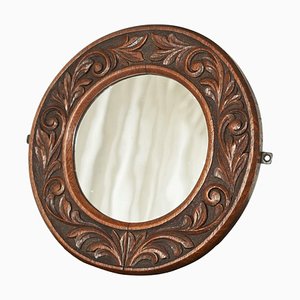 Victorian Wall Mirror in Carved Oak, United Kingdom, 1890s