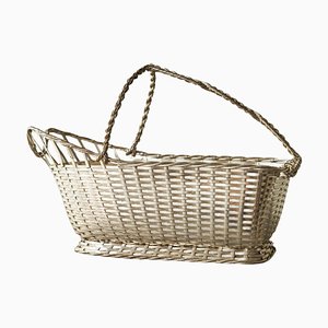 Portabottiglie in metallo argentato attribuito a Lino Sabattini per Christofle, anni '40