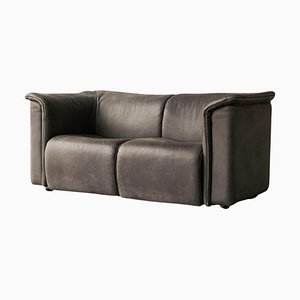 Vintage Sofa in Patinated Grey Neck Leather by Karl Wittmann for Wittmann, 1970s