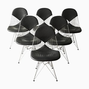 Bikini Wire Frame Chairs by Charles and Ray Eames for Vitra, 1980s, Set of 6