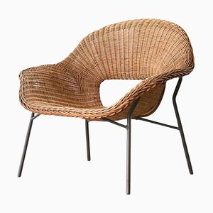 Sessel aus Rattan & Metall von Dirk Van Sliedregt, 1960er