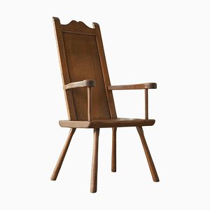 Dutch Vernacular Armchair in Oak by J. R. Hoogezand, 1920s