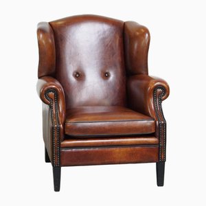 Sheep Leather Wingback Chair