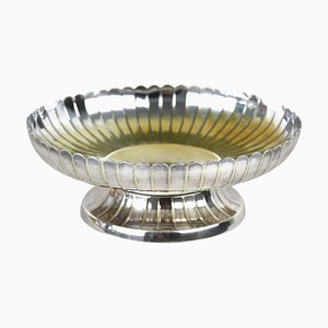Art Nouveau Silvered Bowl attributed to JL Herrmann, Austria