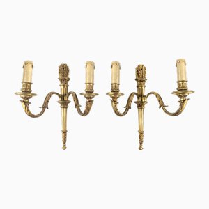 Louis XVI Style Bronze Wall Lights, Set of 2