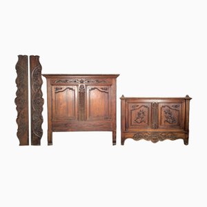 Norman Bed in Richly Carved Oak