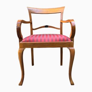 Antiker Biedermeier Stuhl aus Nussholz