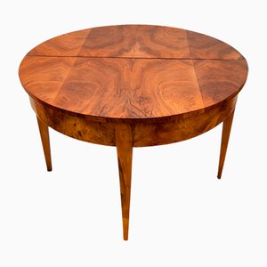 Biedermeier Demi Lune Fold-Out Table in Walnut