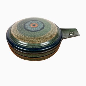 Cuenco alemán Mid-Century de cerámica con tapa, años 60