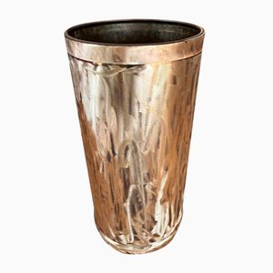 Italian Umbrella Stand in Brushed Brass