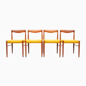 Vintage Danish Dining Chairs in Teak by H.W. Klein for Bramin, Set of 4