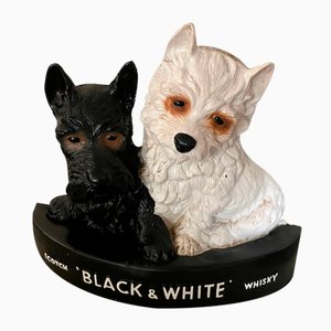 Schwarz-weiße Whiskey Dogs Figur