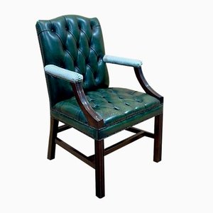 Fauteuil Chesterfield en Cuir, Angleterre, 1970s