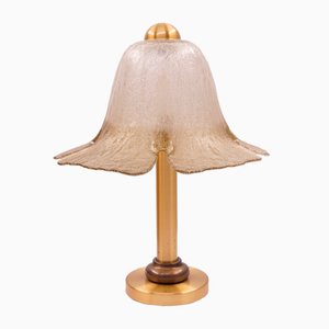Lampada da tavolo in vetro e ottone di Peill & Putzler