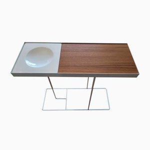 End Table in Lacquered Metal and Wood attributed to Robin Day for Habitat International