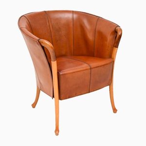 Vintage Italian Leather Armchair attributed to Georgetti Progetti, 1980s