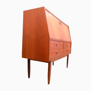 Danish Bar Cabinet in Teak with Slanted Fron, 1960s
