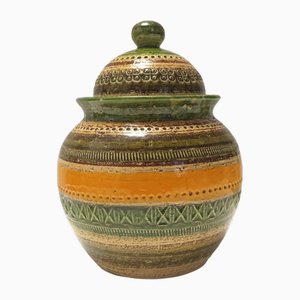 Glazed Ceramic Sahara Series Vase attributed to Aldo Londi for Bitossi and Cer Paoli, 1960s