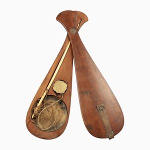 Bilance portatili antiche con custodia in legno, Cina, XIX secolo, set di 3