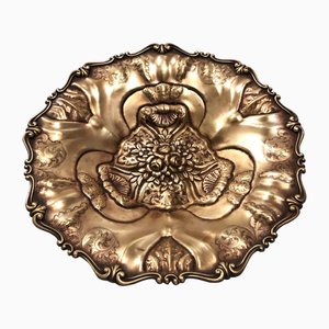 Centre de Table / Bol en Bronze Ciselé et Estampé, Italie, 1930s