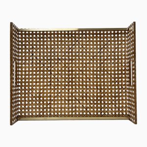 Vassoio da portata in vetro acrilico, Cannage e ottone nello stile di Christian Dior per Christian Dior