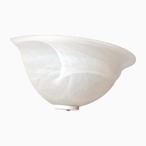 Half Bell Wall Light in Milky Glass