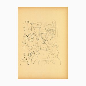 George Grosz, Engagement, Original Lithograph, 1923