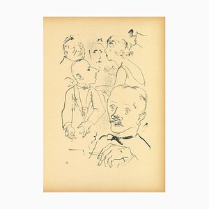 George Grosz, Offspring, Original Lithograph and Offset, 1922