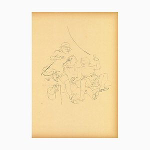 George Grosz, Tap in the Basket, Original Offset and Lithograph, 1923